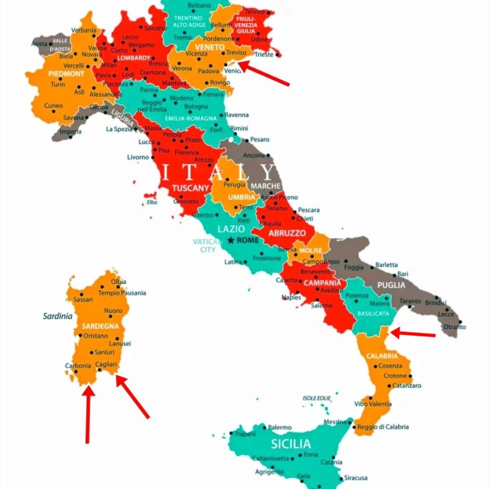 praca taliansko mapa